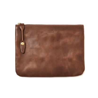 SQUARE ZIP & SNAP POUCH (M)