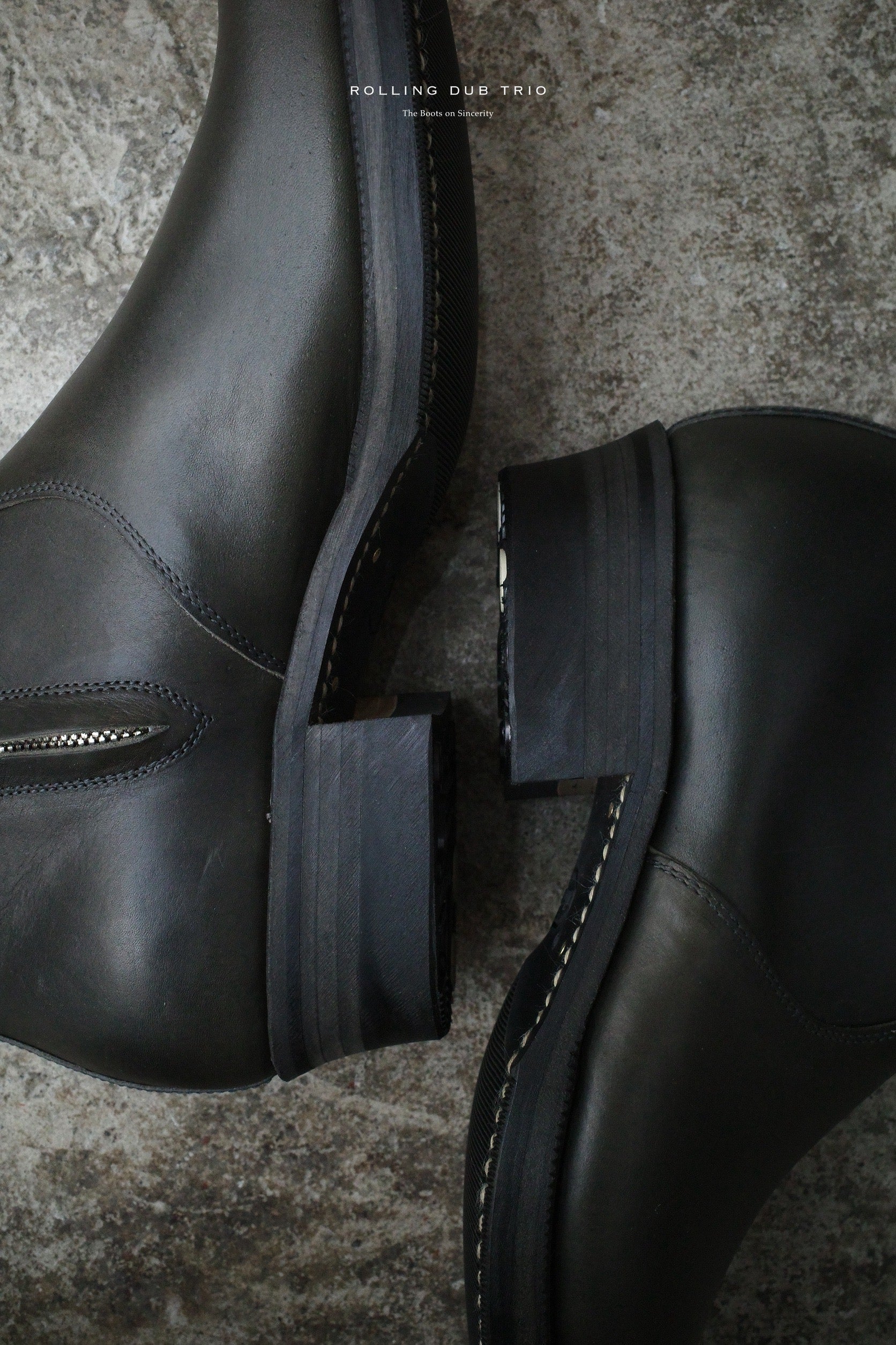RDT-R13 | GLEANERS ZIP (GRAY GUIDI CALF) ROLLING DUB TRIO