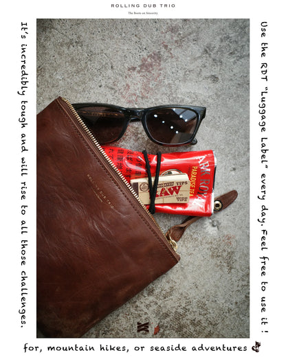 SQUARE ZIP & SNAP POUCH (M)