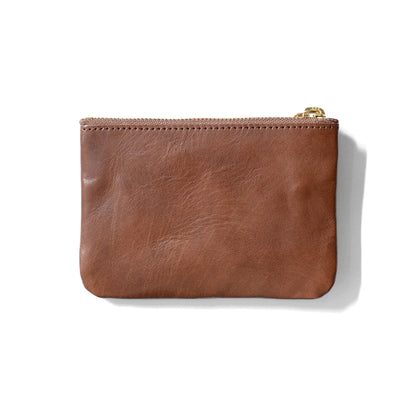 RDT-PC01-S | SQUARE ZIP & SNAP POUCH –LEATHER-