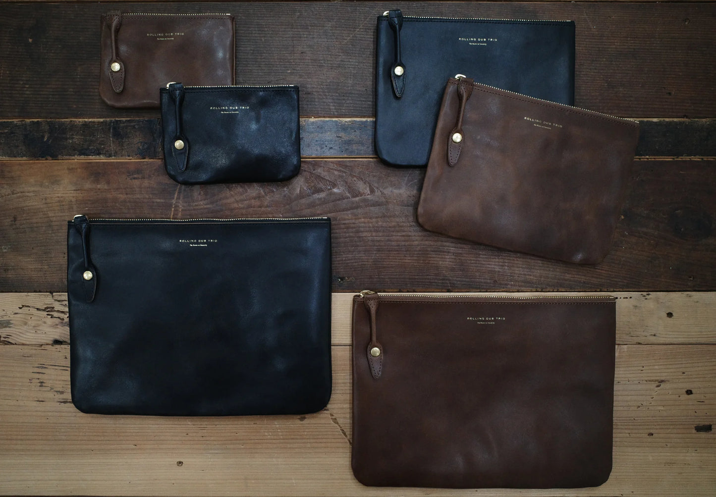 SQUARE ZIP & SNAP POUCH (M)