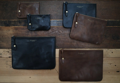 SQUARE ZIP & SNAP POUCH (M)